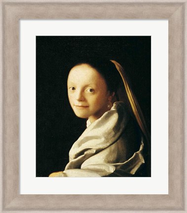 Framed Portrait of a Young Woman Print