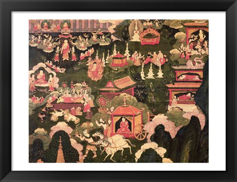 Framed Parinirvana and the Death of Buddha Print