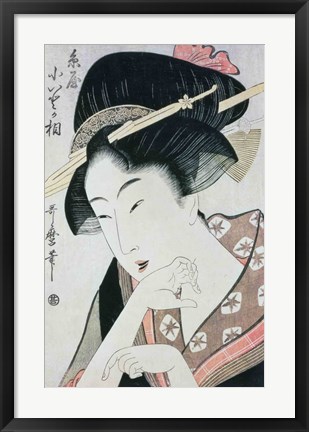 Framed Bust portrait of the heroine Kioto of the Itoya Print