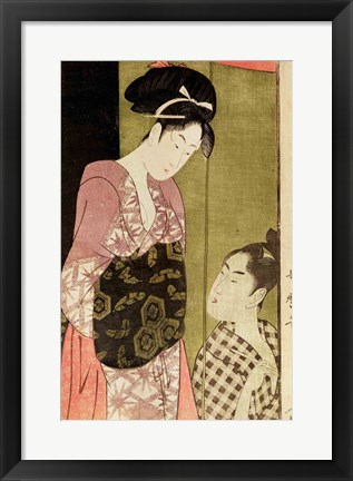 Framed Man Painting a Woman Print