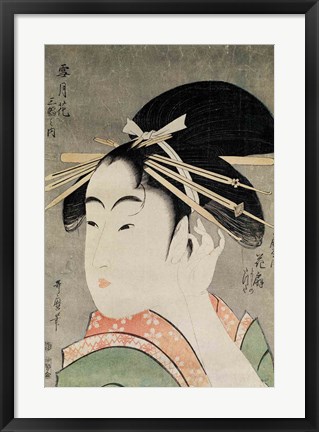 Framed Head of a Woman Print