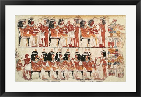 Framed Banquet scene, from Thebes Print