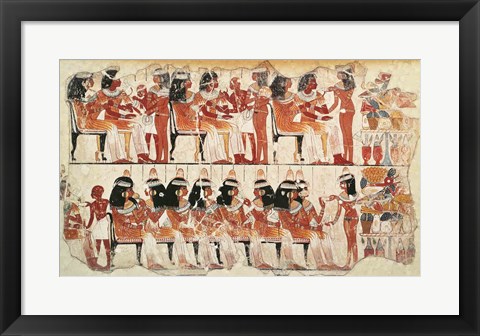 Framed Banquet scene, from Thebes Print