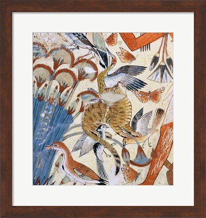 Framed Nebamun hunting in the marshes Print