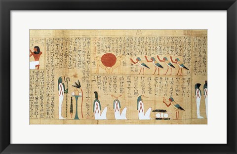 Framed Mythological papyrus of Imenemsaouf Print