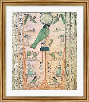 Framed Adoration of the Rising Sun in the Form of the Falcon Re-Horakhty Print