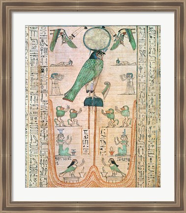 Framed Adoration of the Rising Sun in the Form of the Falcon Re-Horakhty Print