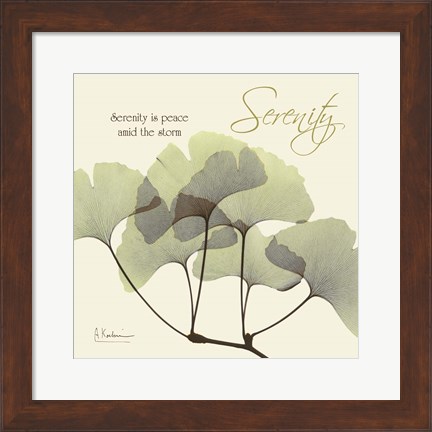 Framed Serenity Gingko Print