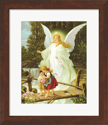 Framed Guardian Angel Print