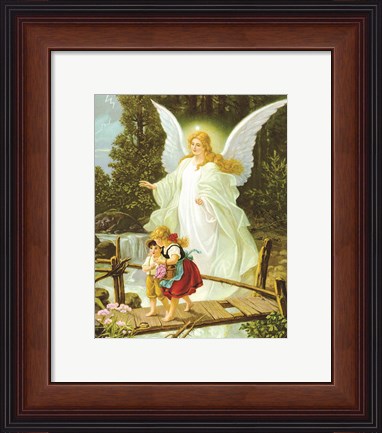 Framed Guardian Angel Print