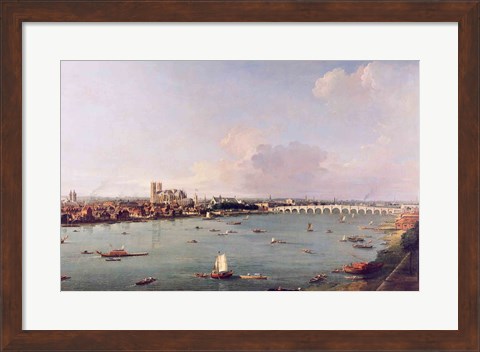 Framed View of the Thames from South of the River Print