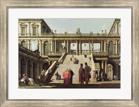 Framed Castle Courtyard, 1762 Print