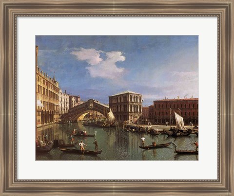 Framed Rialto Bridge, Venice Print