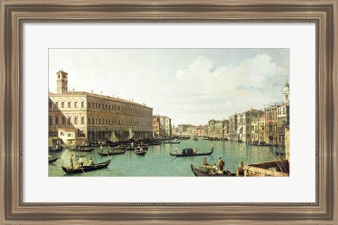 Framed Grand Canal from the Rialto Bridge Print