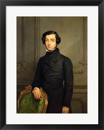 Framed Charles-Alexis-Henri Clerel de Tocqueville Print