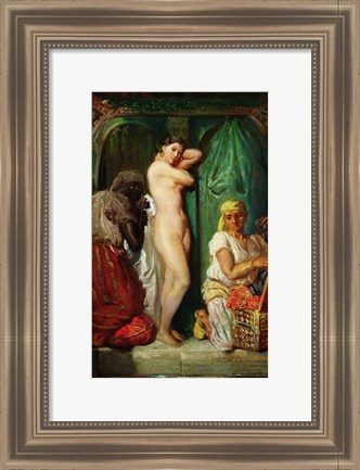 Framed Bath in the Harem, 1849 Print