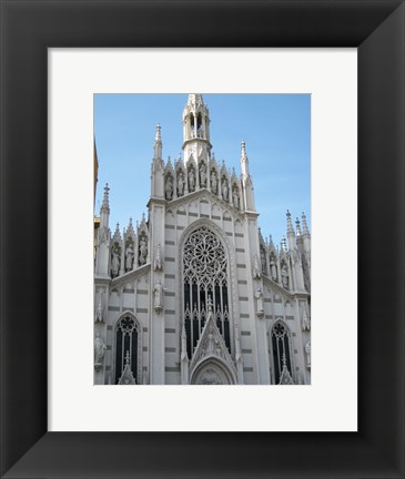 Framed Gothic White Church Print