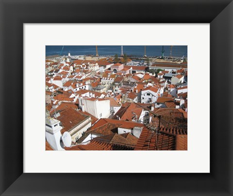 Framed Alfama District Red Roofs Print