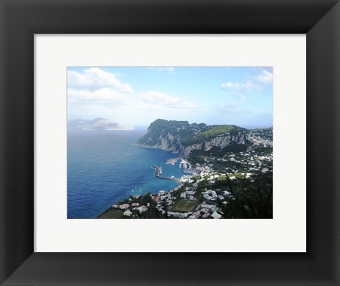 Framed Aerial view of Capri Harbour Print