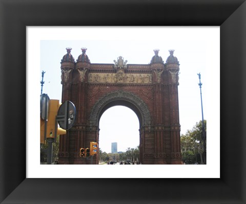 Framed Barcelona Arc de Triomf Print