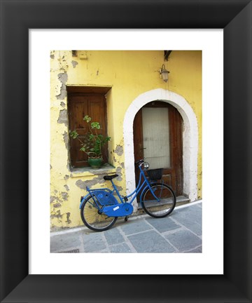 Framed Blue Bicycle Print