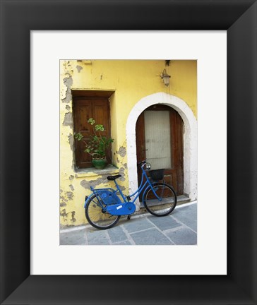 Framed Blue Bicycle Print