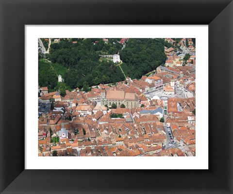 Framed Brasov Black Church and City Square Print