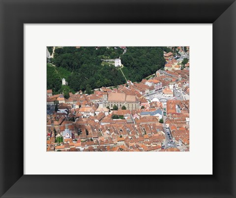 Framed Brasov Black Church and City Square Print