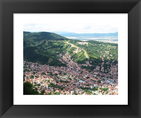 Framed Brasov Seen from Tampa Hill Print