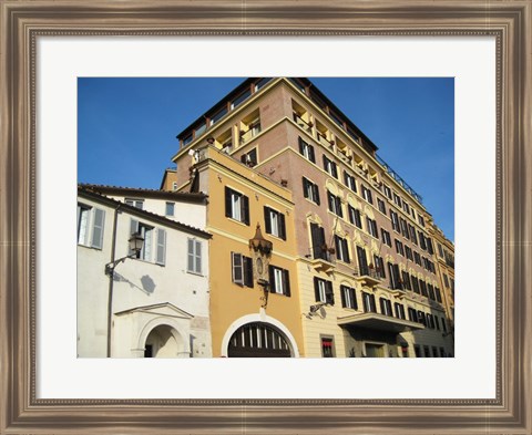 Framed Buildings Close to Spanish Steps Print