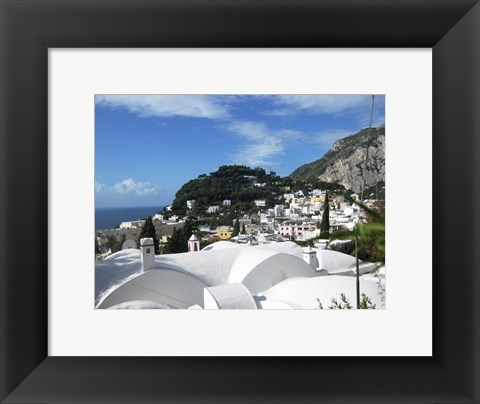 Framed Capri White Roof Print