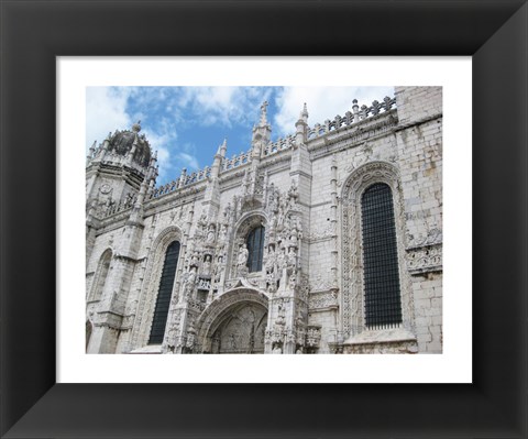 Framed Jeronimos Lisbon, Monastery Facade Print