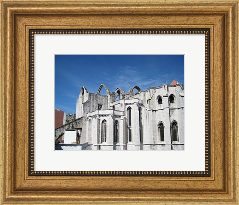 Framed Lisbon Carmo Convent Arches Print