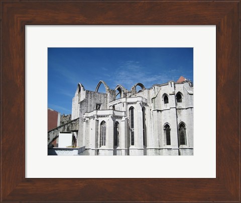 Framed Lisbon Carmo Convent Arches Print