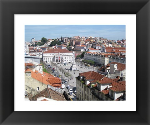 Framed Panorama Over Rossio Square Print