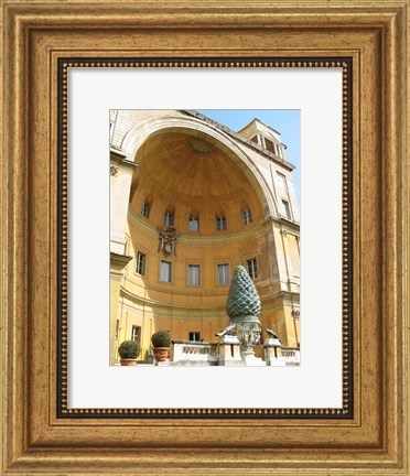 Framed Pinecone Statue in the Vatican Print