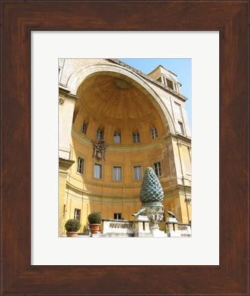 Framed Pinecone Statue in the Vatican Print