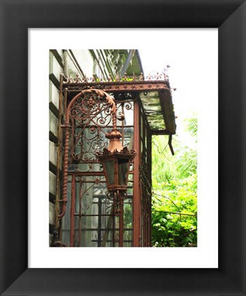 Framed Rusty Framework and Lamp Print