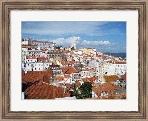 Framed View on Alfama from Santa Luiza Mirador Print