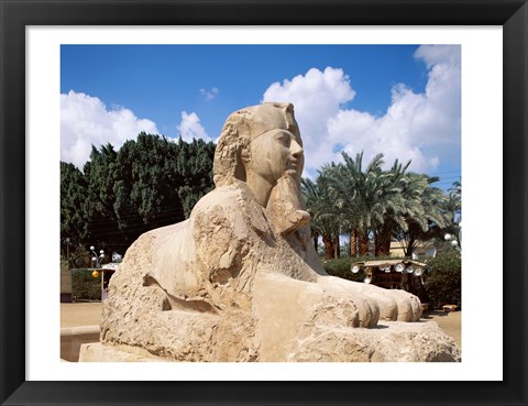 Framed Alabaster Sphinx, Memphis, Egypt Print