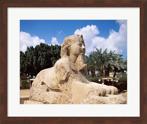 Framed Alabaster Sphinx, Memphis, Egypt Print