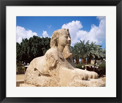 Framed Alabaster Sphinx, Memphis, Egypt Print