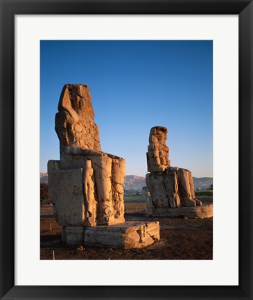 Framed Colossi of Memnon, Luxor, Egypt Print