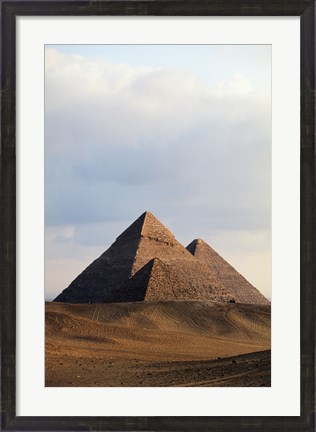 Framed Pyramids on a landscape, Giza, Egypt Print