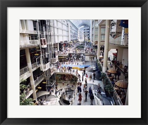 Framed Shopping mall, Eaton Centre, Toronto, Ontario, Canada Print