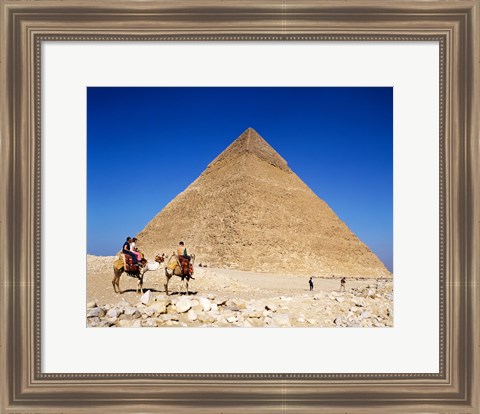 Framed Giza Pyramids, Giza, Egypt Print