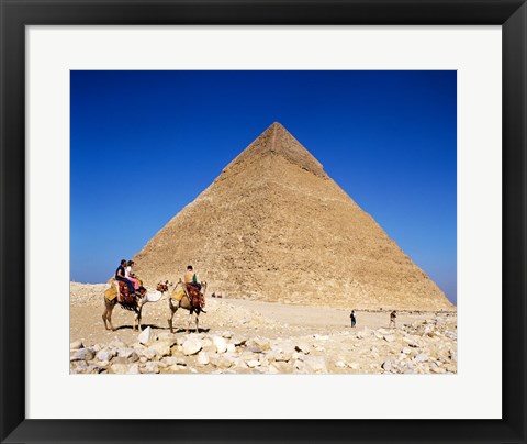 Framed Giza Pyramids, Giza, Egypt Print