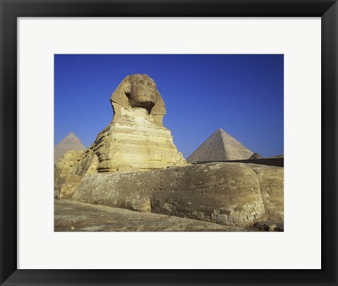 Framed Sphinx, Giza, Egypt Print