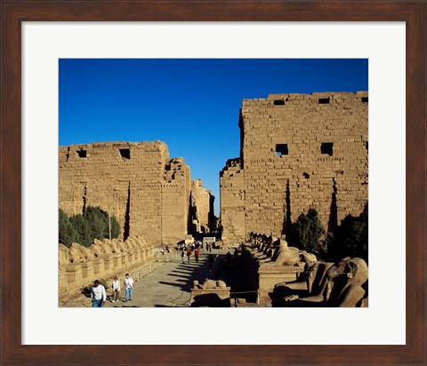 Framed Avenue of Sphinxes, Temples of Karnak, Luxor, Egypt Print