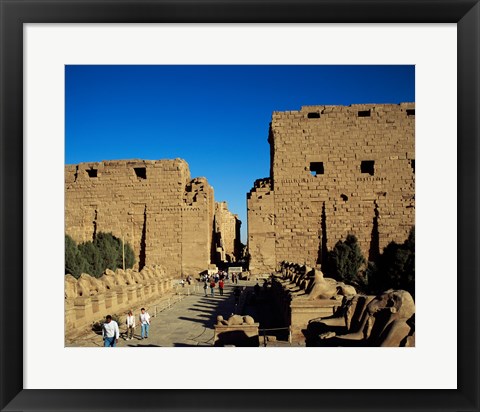 Framed Avenue of Sphinxes, Temples of Karnak, Luxor, Egypt Print